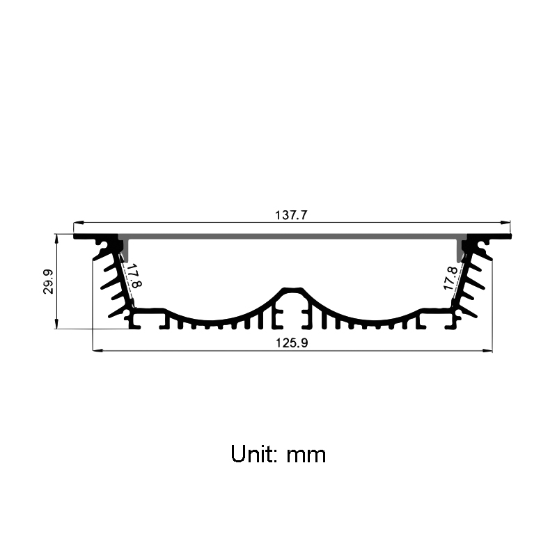 Recessed Aluminum LED Light Profile Channel For 15mm Double Row LED Lighting Strip Recessed Aluminum LED Light Profile Channel For 15mm Double Row LED Lighting Strip